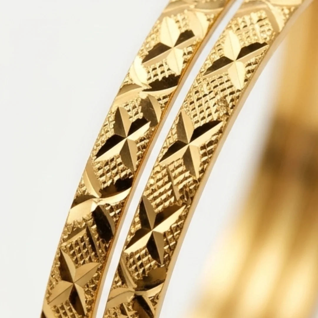 Gold Plated Bangles 8 Pcs | CODE GP-13
