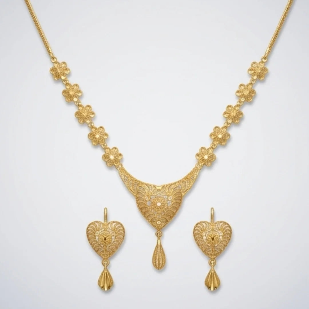 Gold Platted Necklace Set | NS-01