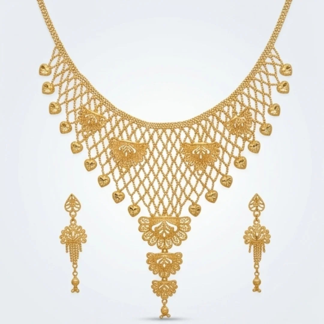 Gold Platted Necklace Set | NS-04