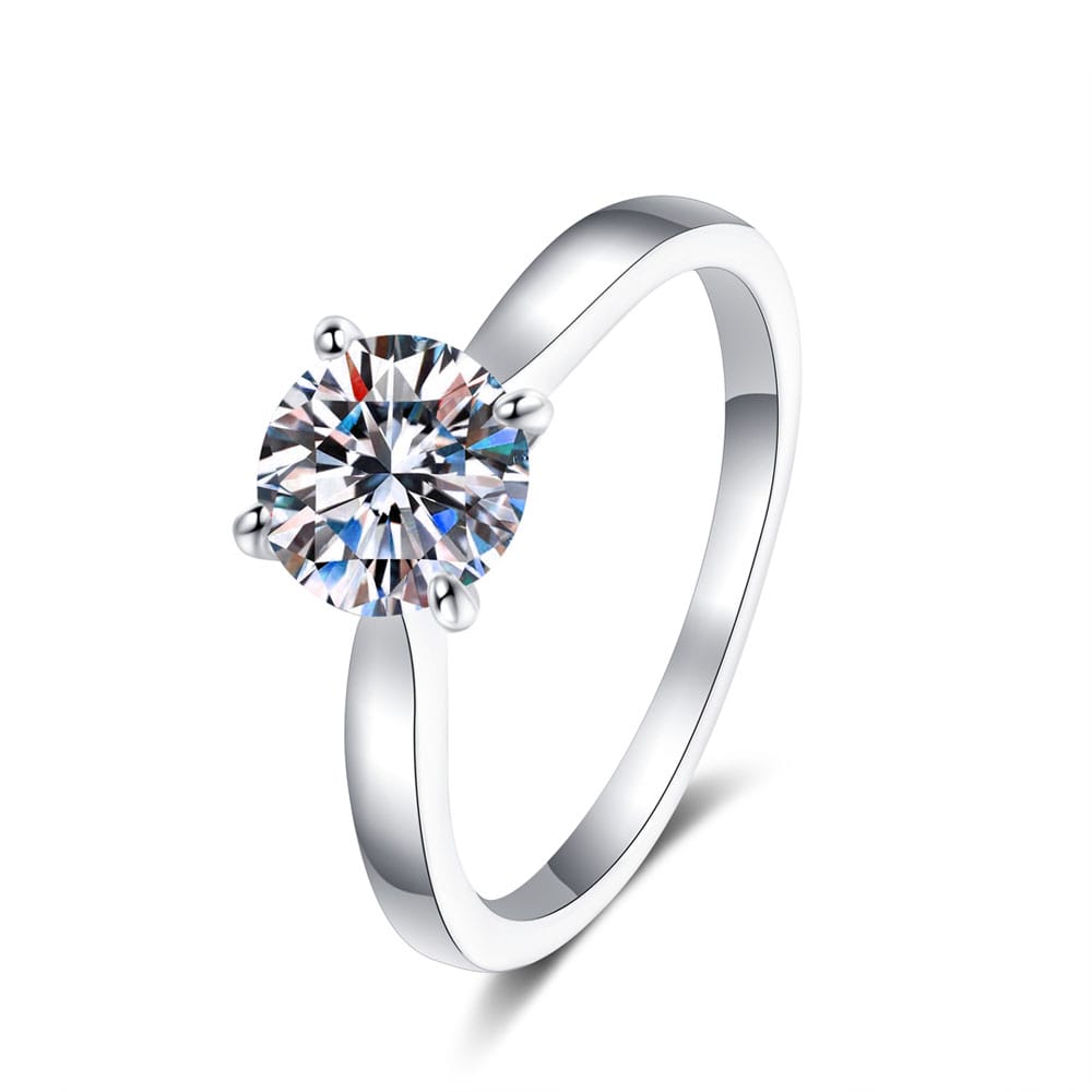 4 Prongs Moissanite Dimond Ring VVS1 S925 Ring