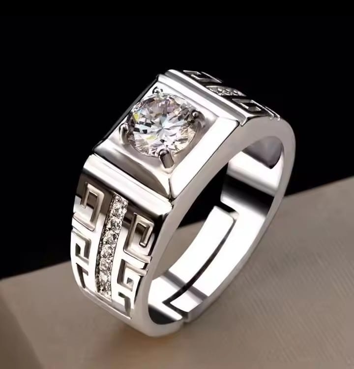 Men's Ring with 1CT Certified Moissanite - Perfect for Weddings & Birthdays