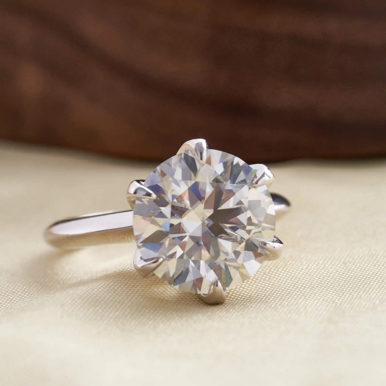 6 Prongs Moissanite Dimond Ring VVS1 S925 Ring for Women Engagements