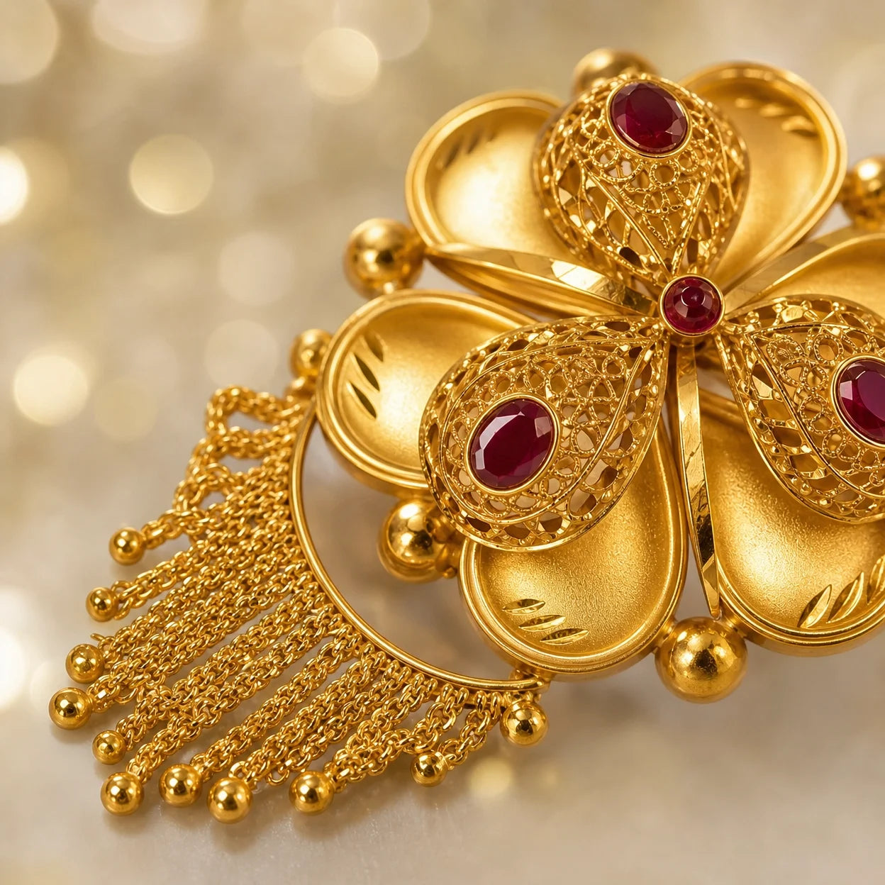 Gold Platted Necklace Set | Necklace + Earring | NS-09