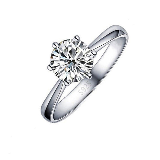 6 Prongs Moissanite Dimond Ring VVS1 S925 Ring for Women Engagements