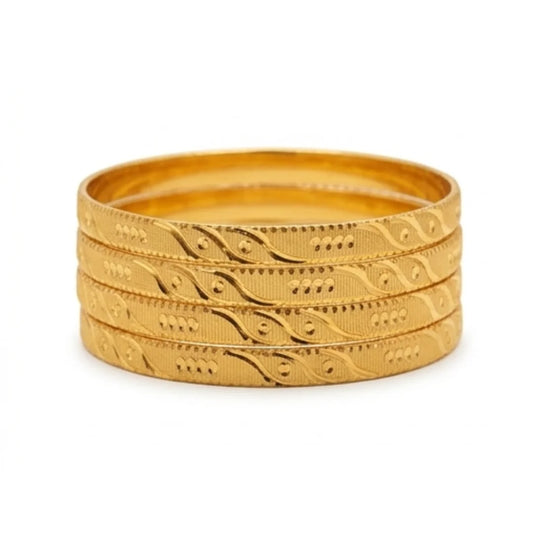 Gold Plated Bangles 4 Pcs | CODE GP-02