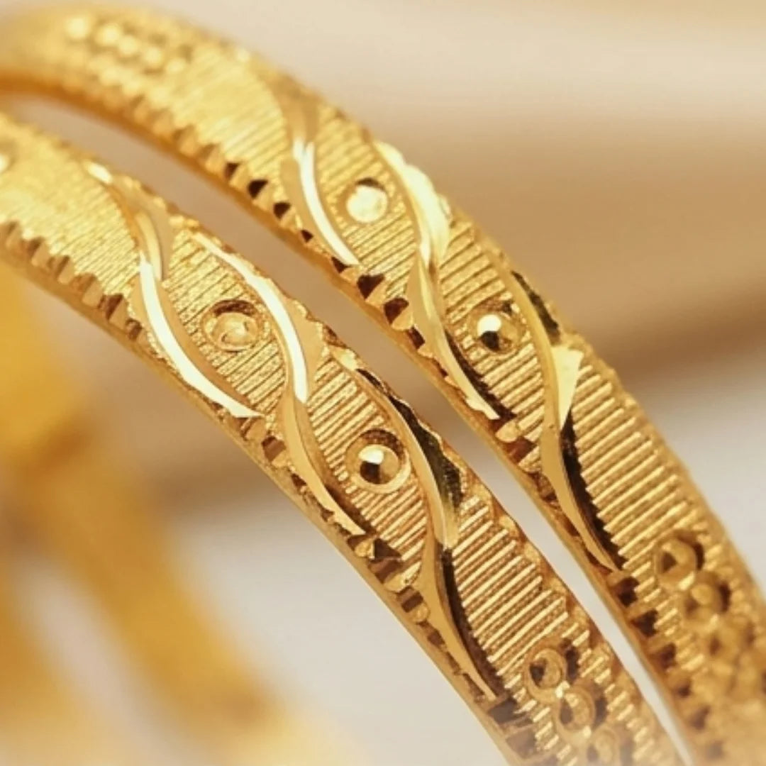 Gold Plated Bangles 4 Pcs | CODE GP-02