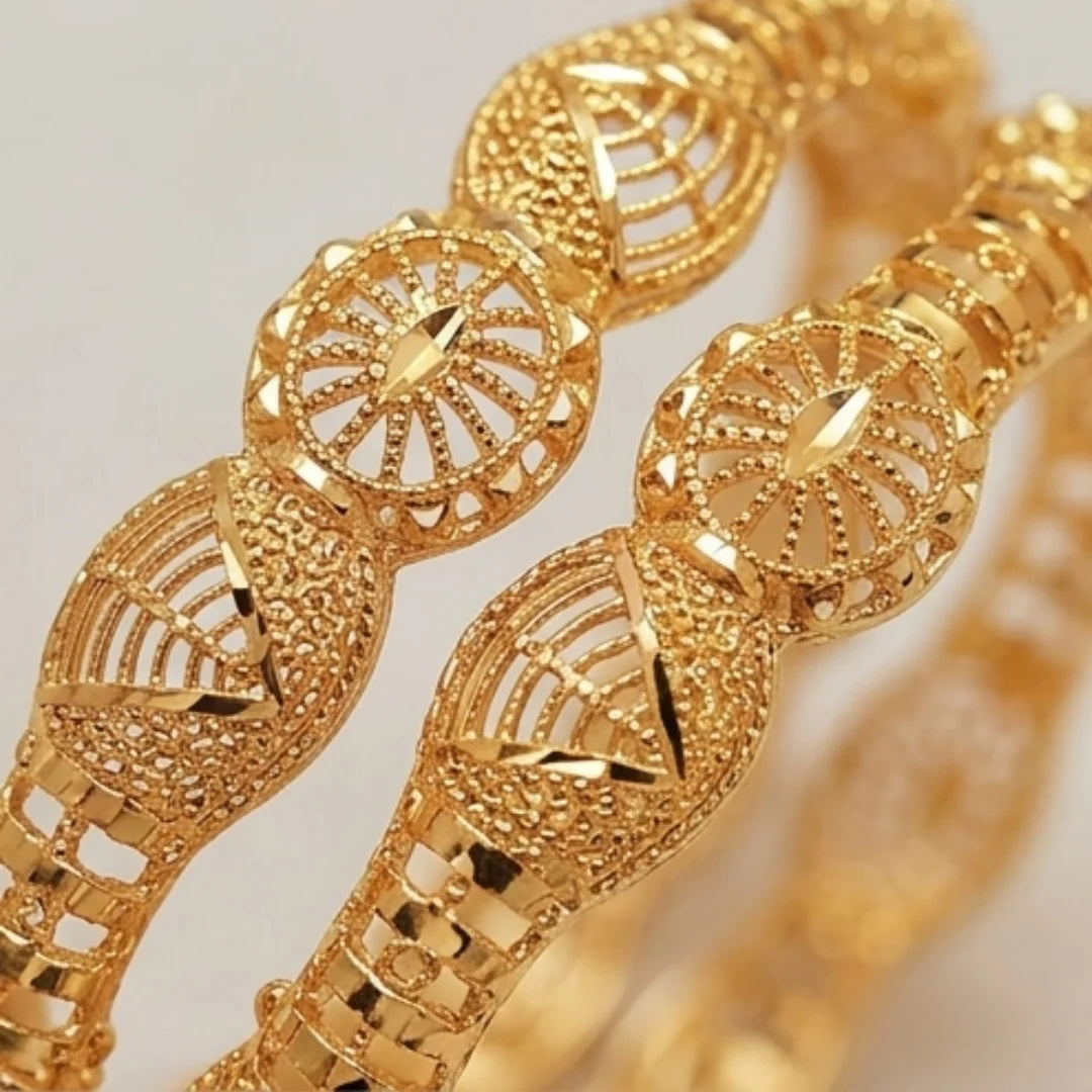 Gold Plated Bangles 4 Pcs | CODE GP-03