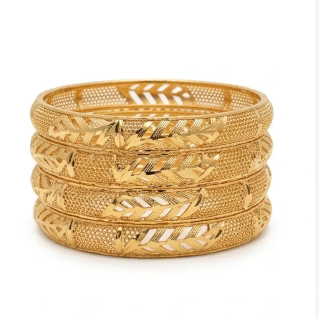 Gold Plated Bangles 4 Pcs | CODE GP-04