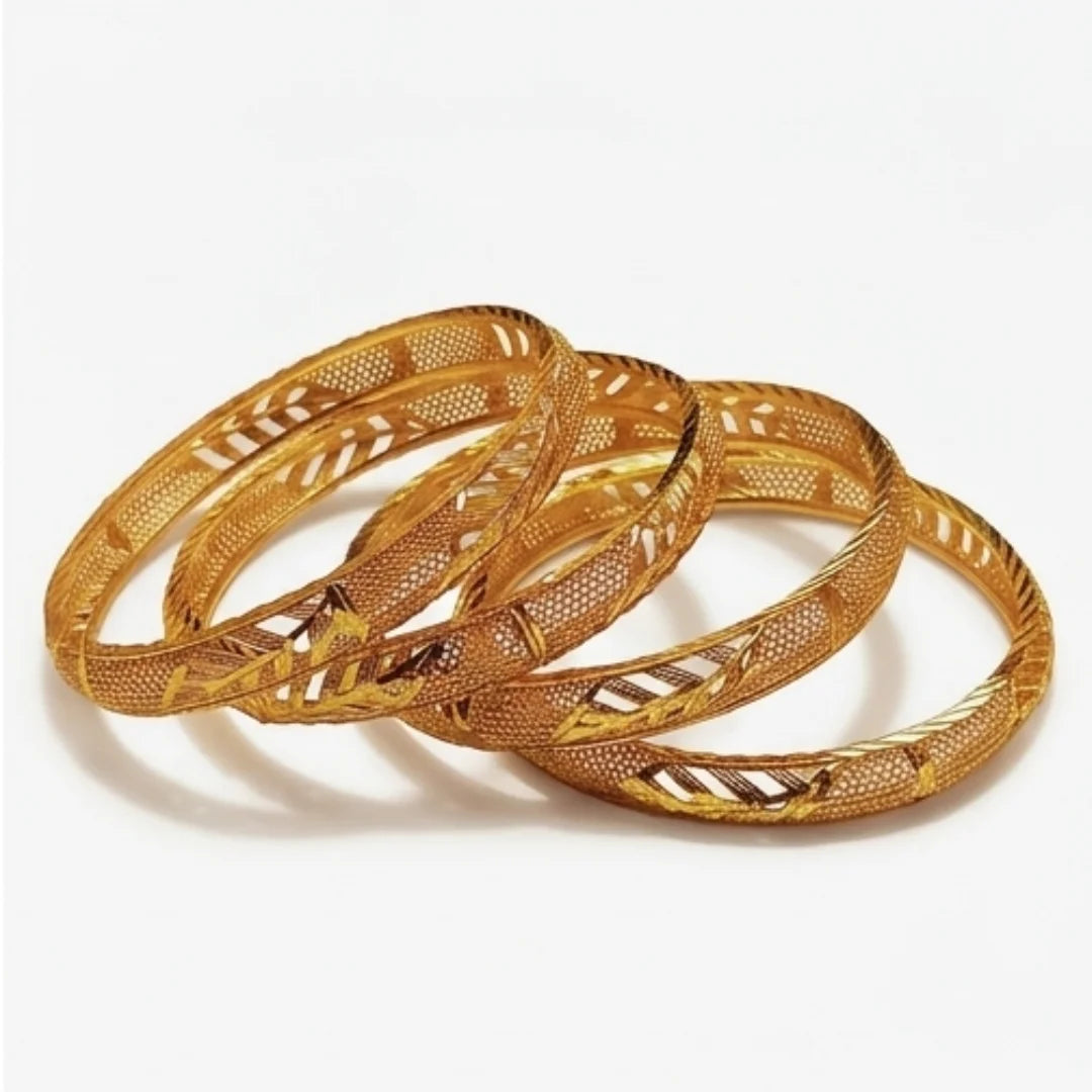 Gold Plated Bangles 4 Pcs | CODE GP-04