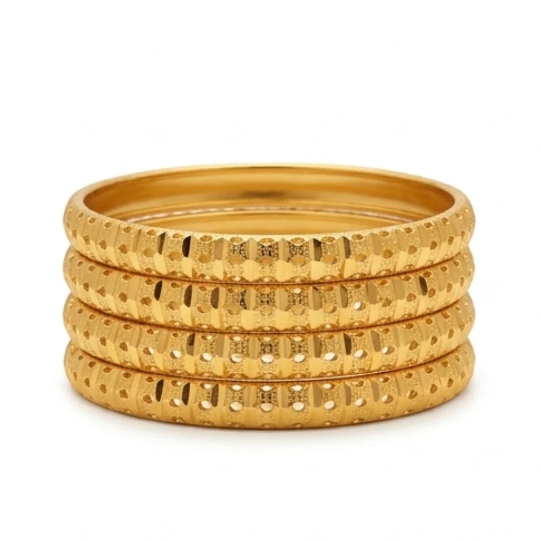 Gold Plated Bangles 4 Pcs | CODE GP-05