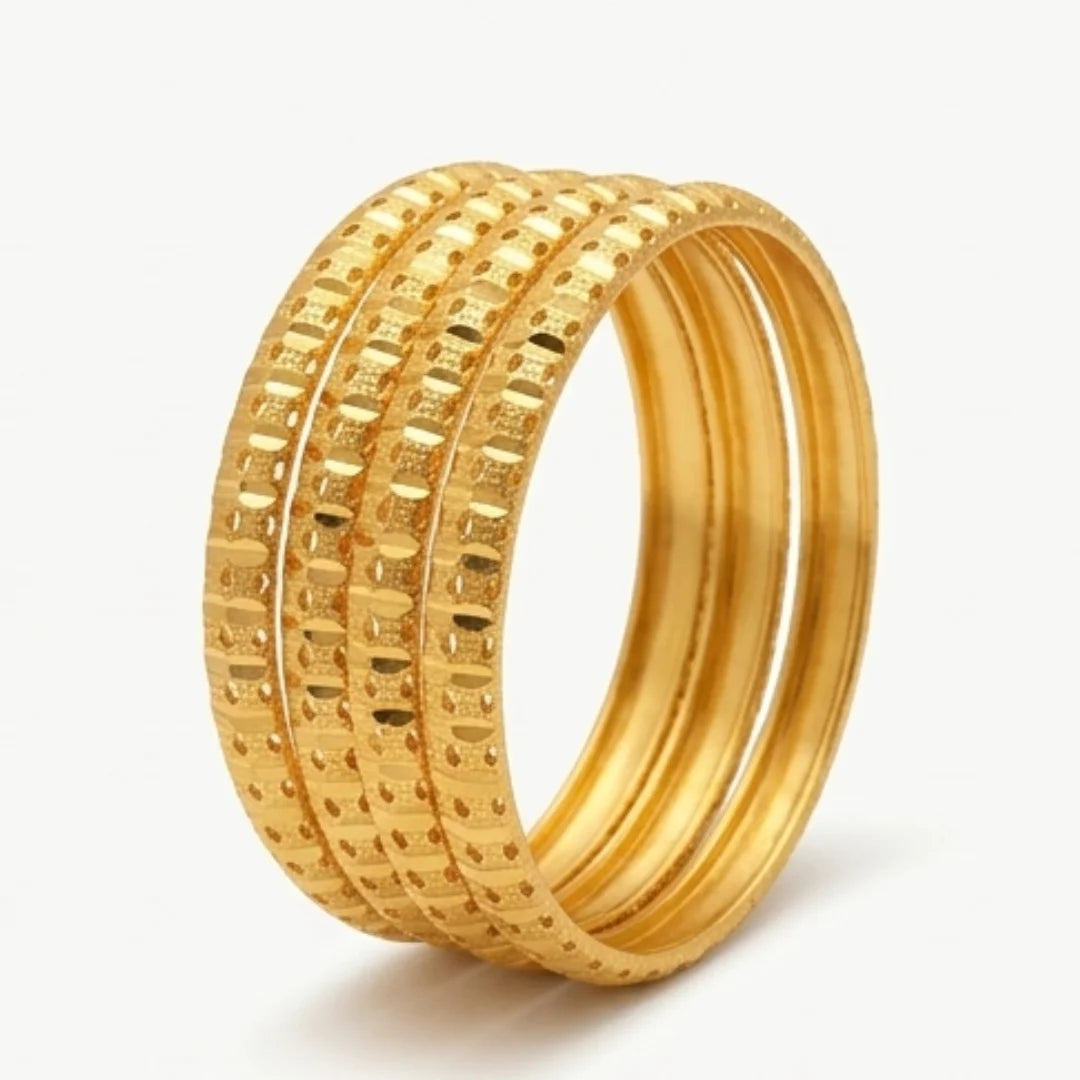 Gold Plated Bangles 4 Pcs | CODE GP-05