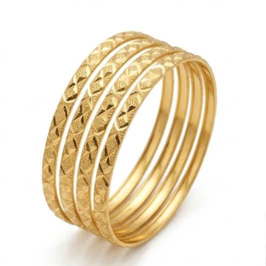 Gold Plated Bangles 4 Pcs | CODE GP-14