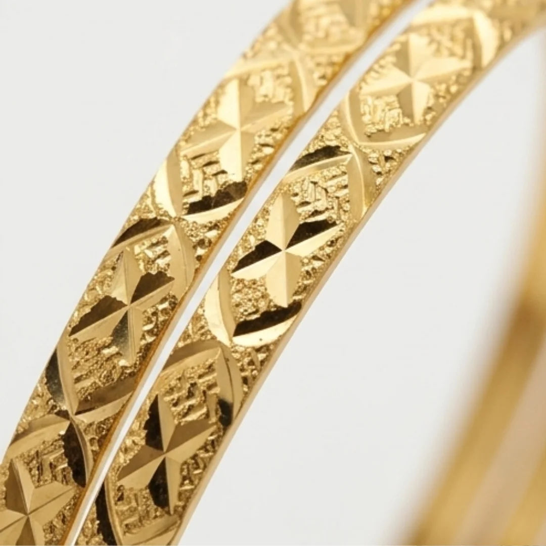 Gold Plated Bangles 4 Pcs | CODE GP-14