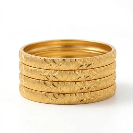 Gold Plated Bangles 4 Pcs | CODE GP-12