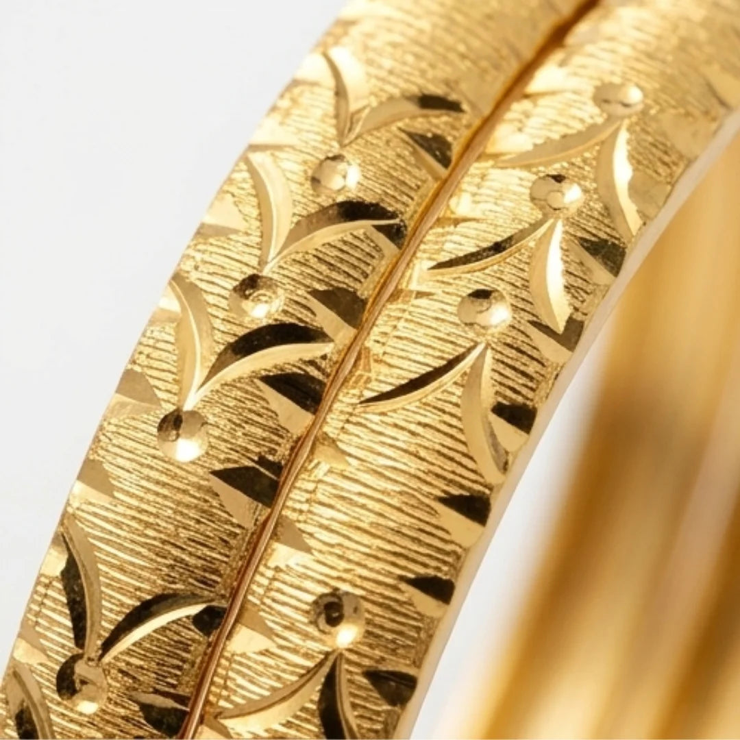 Gold Plated Bangles 4 Pcs | CODE GP-12