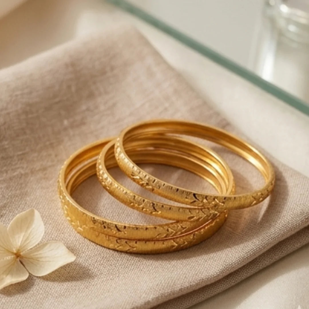 Gold Plated Bangles 4 Pcs | CODE GP-12