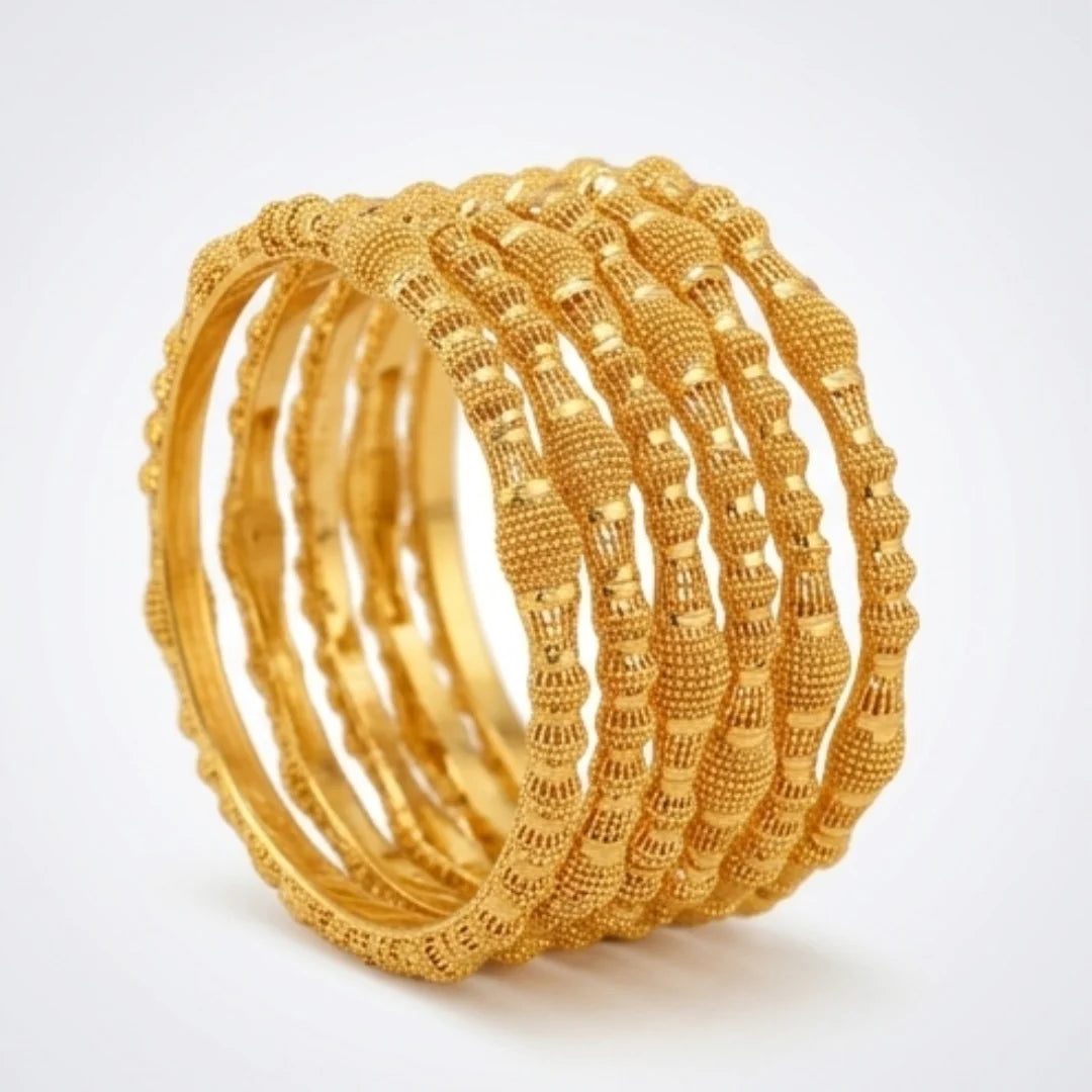 Gold Plated Bangles 6 Pcs | CODE GP-08