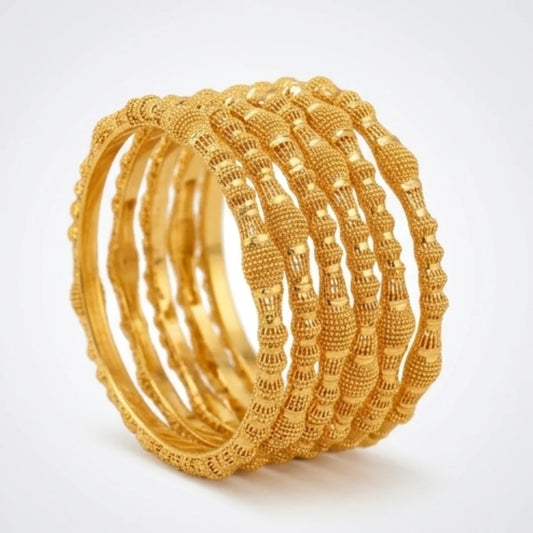 Gold Plated Bangles 6 Pcs | CODE GP-08
