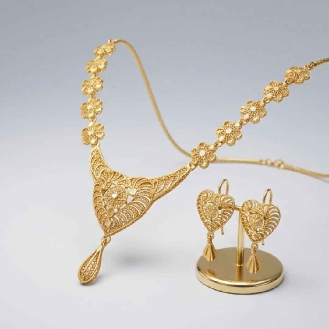 Gold Platted Necklace Set | NS-01