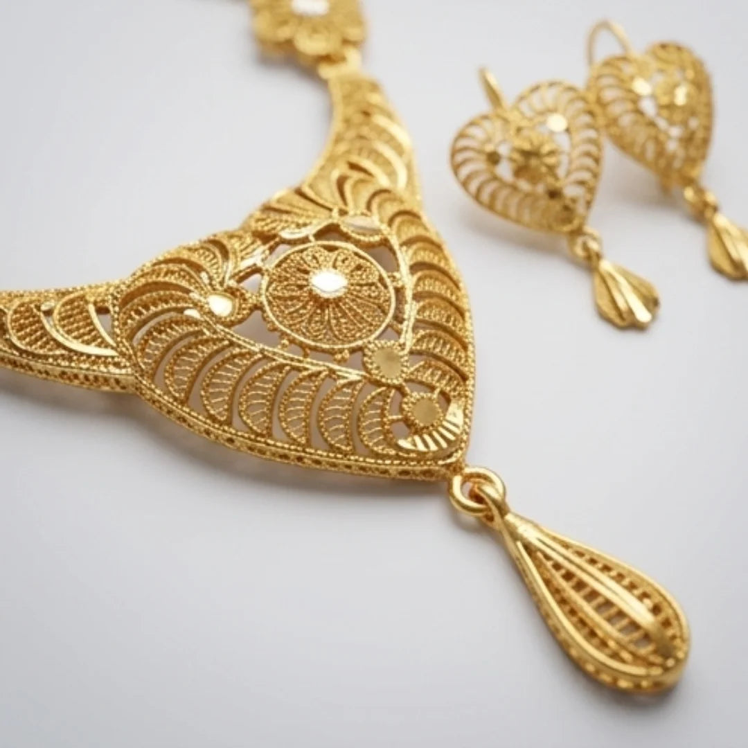 Gold Platted Necklace Set | NS-01
