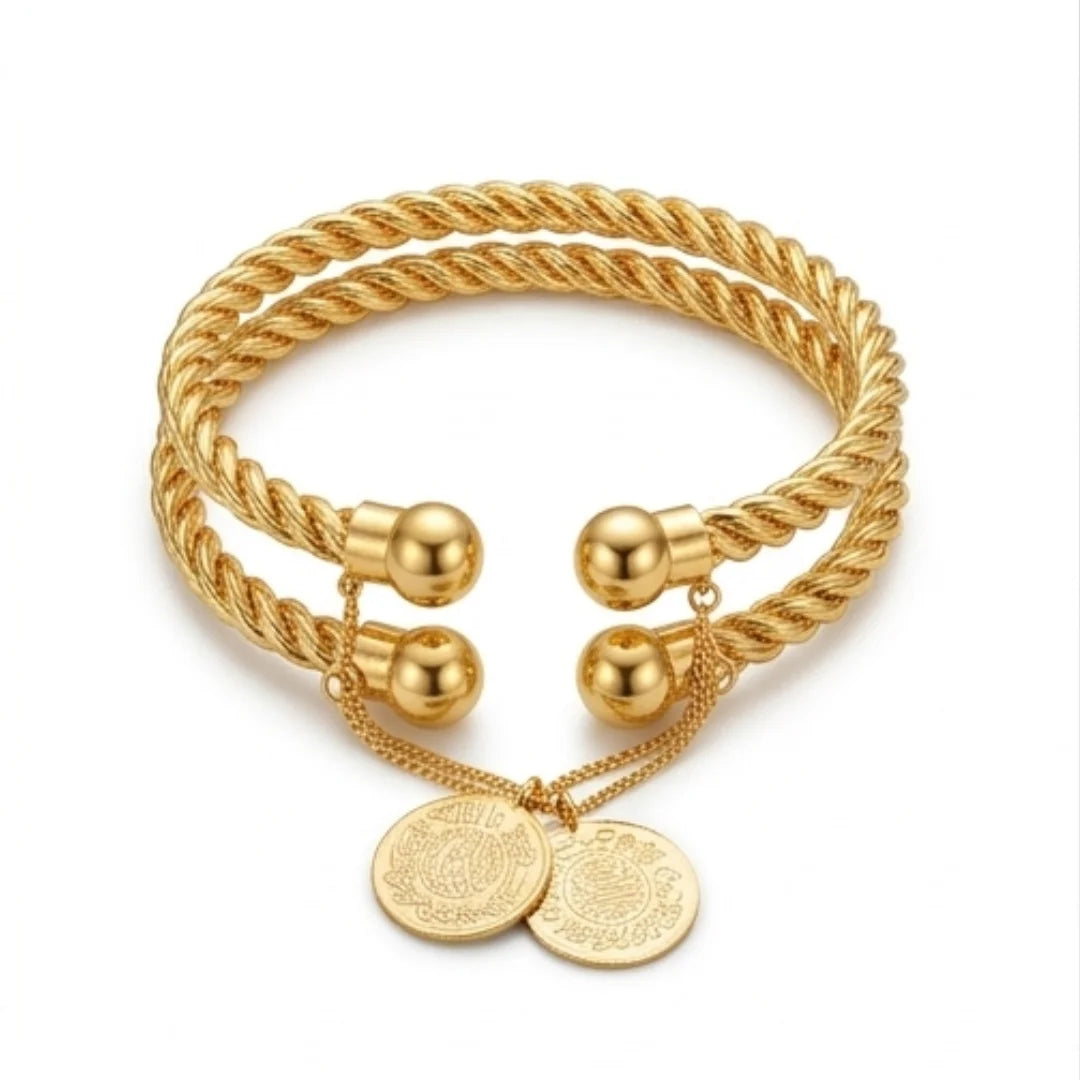 Gold Plated Bangles 2 Pcs | CODE GP-13