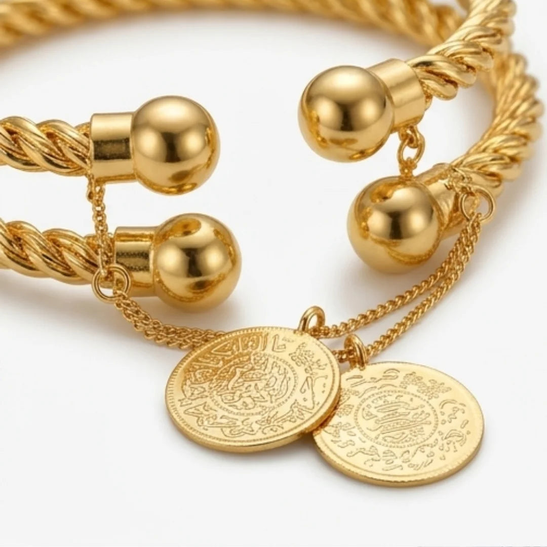 Gold Plated Bangles 2 Pcs | CODE GP-13