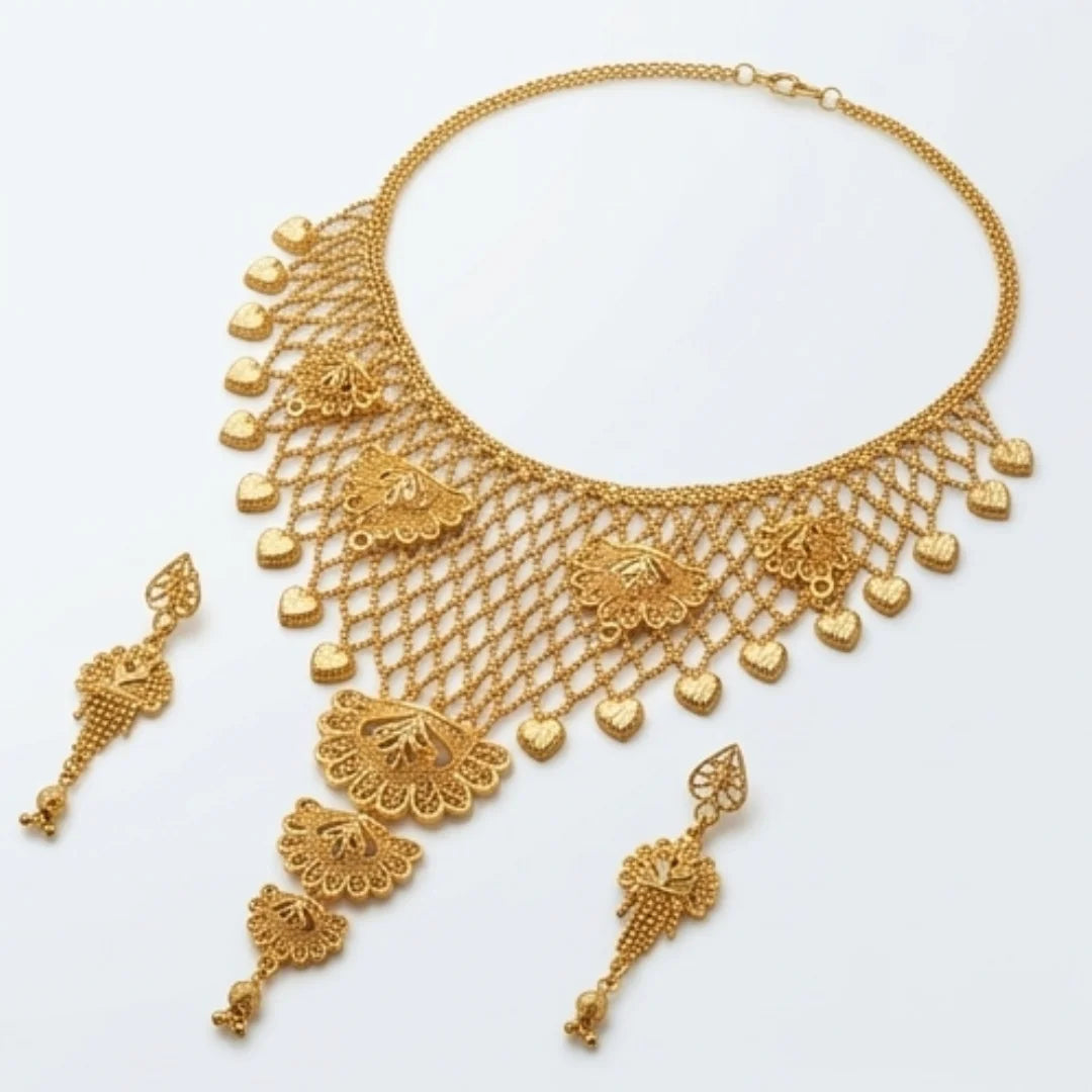 Gold Platted Necklace Set | NS-04