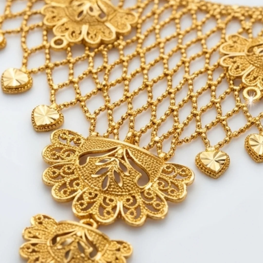 Gold Platted Necklace Set | NS-04