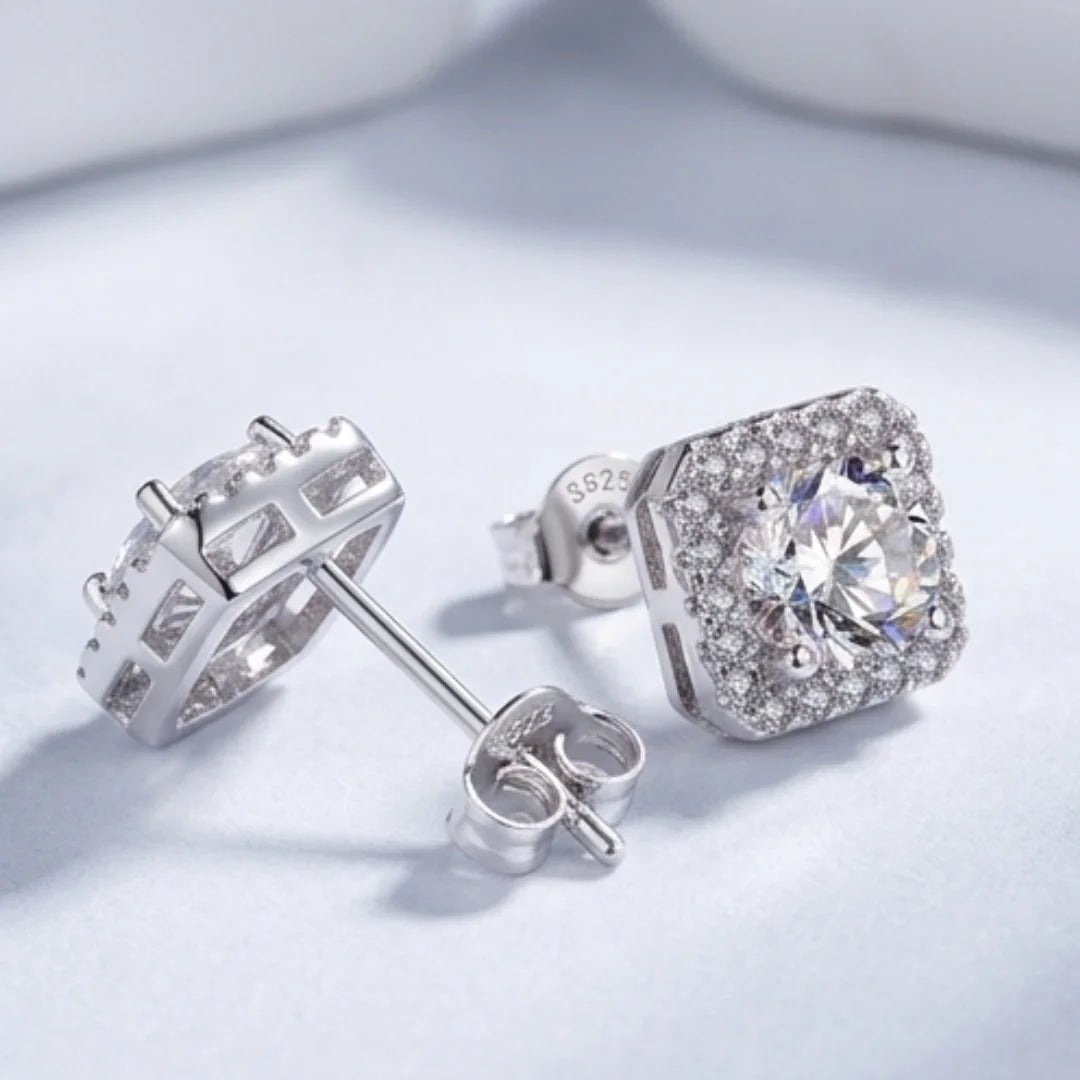 Moissanite Diamond S925 Ear Stud Earrings for Women