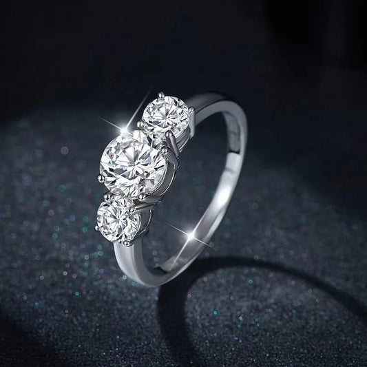 Moissanite Dimond Ring VVS1 Lab Diamond S925 Ring for Women