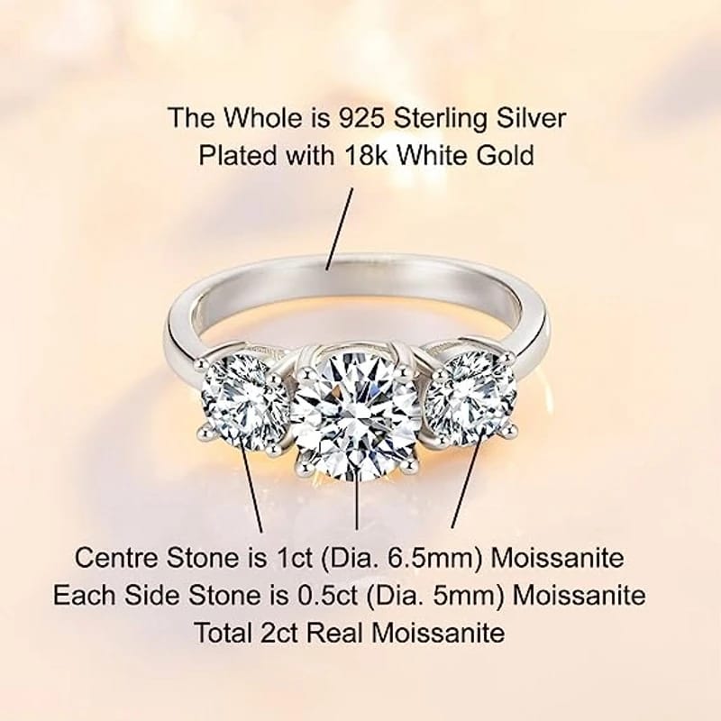 Moissanite Dimond Ring VVS1 Lab Diamond Ring for Women