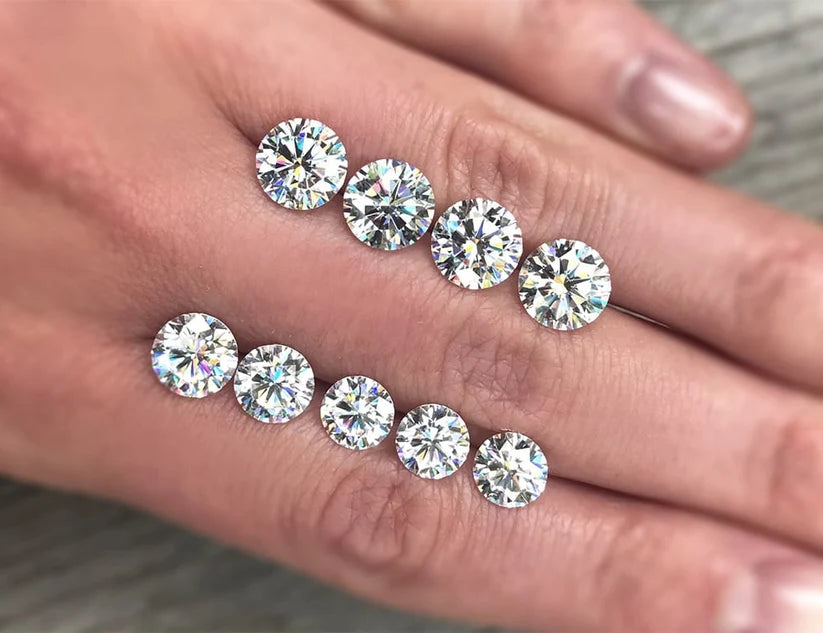 Moissanite jewellery detail