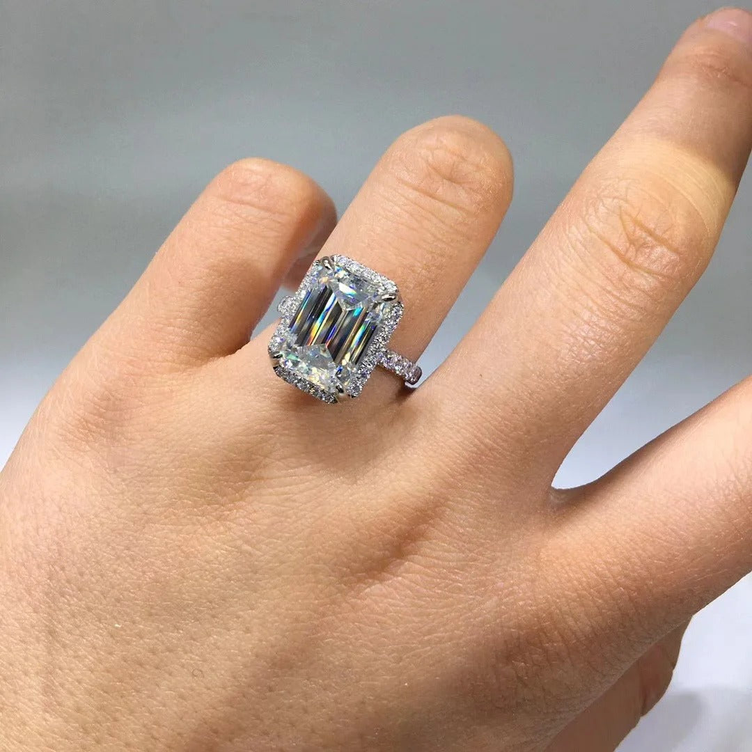 2 Ct Moissanite Diamond Rings For Women S925 Sterling Silver