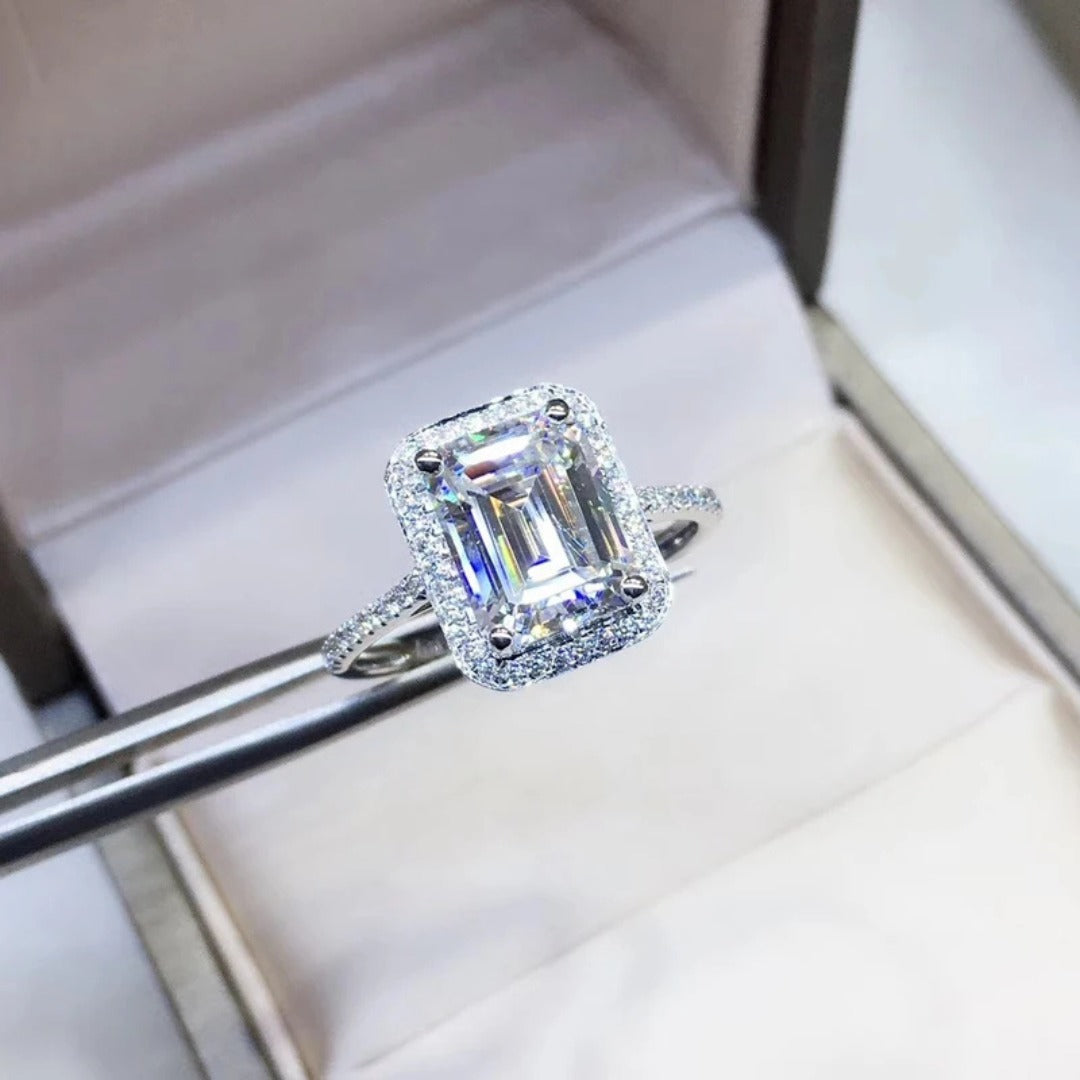 2 Ct Moissanite Diamond Rings For Women S925 Sterling Silver