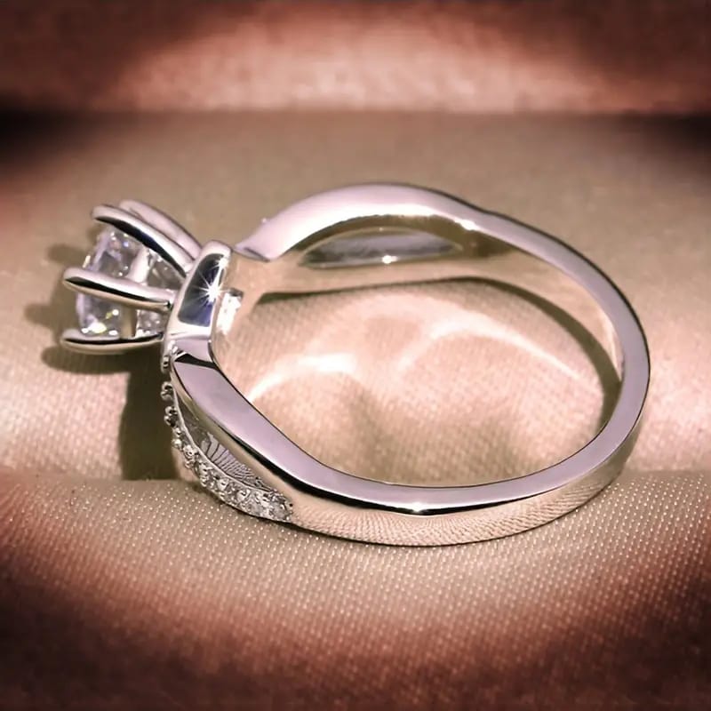 VVS1 Moissanite Diamond Silver Ring