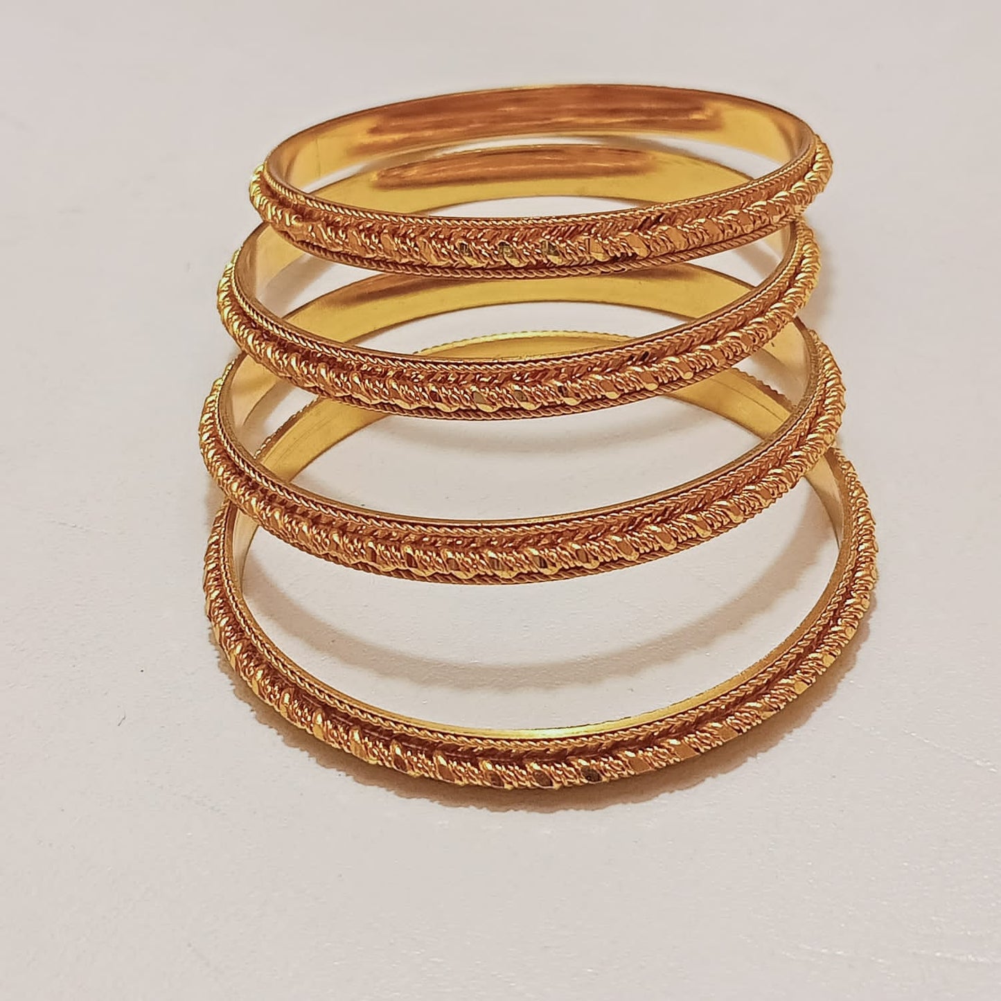 Gold Plated Bangles 4 Pcs | CODE GP-01