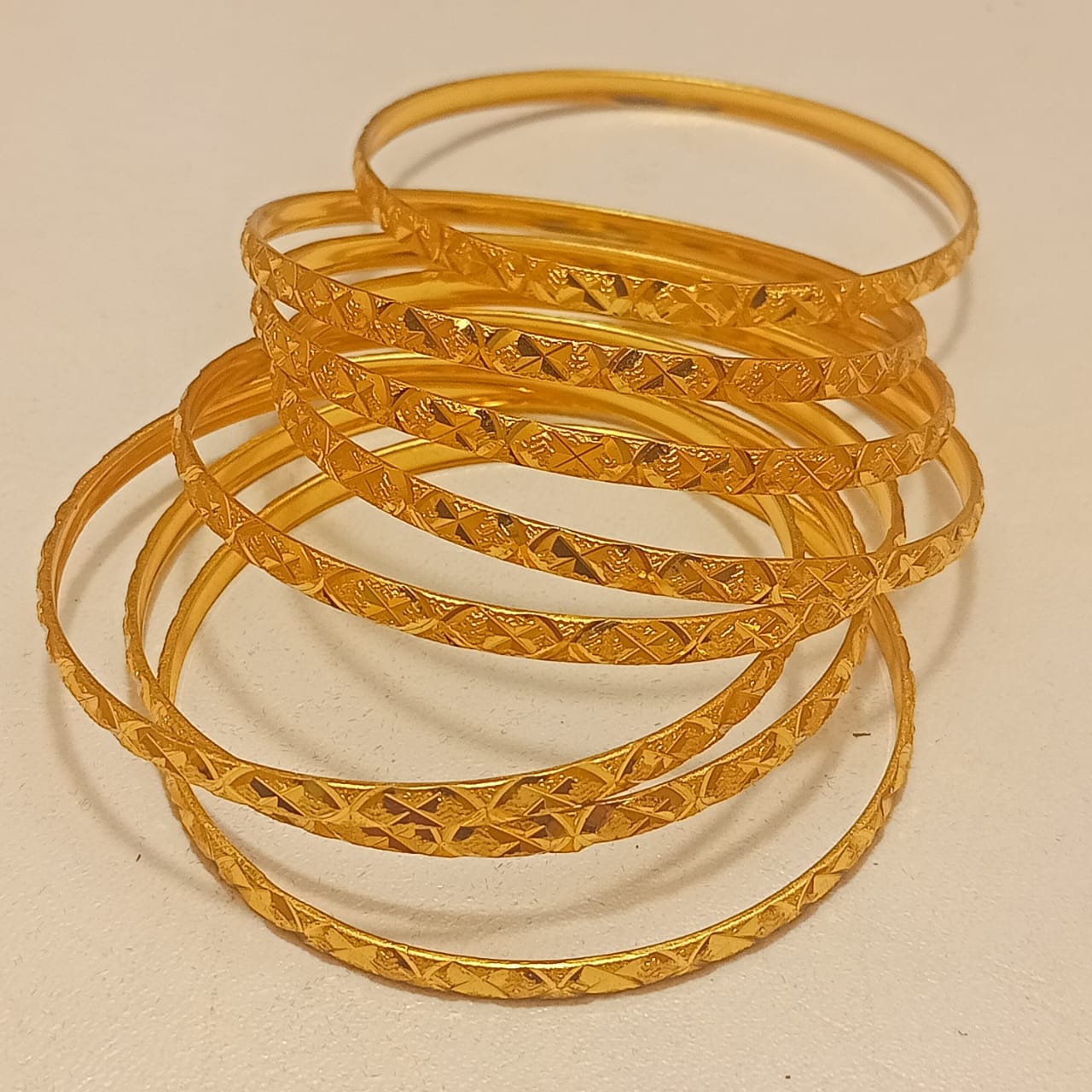 Gold Plated Bangles 8 Pcs | CODE GP-13