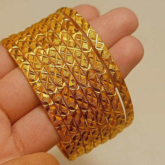 Gold Plated Bangles 8 Pcs | CODE GP-13