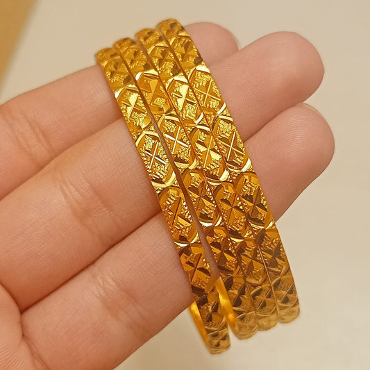 Gold Plated Bangles 4 Pcs | CODE GP-14