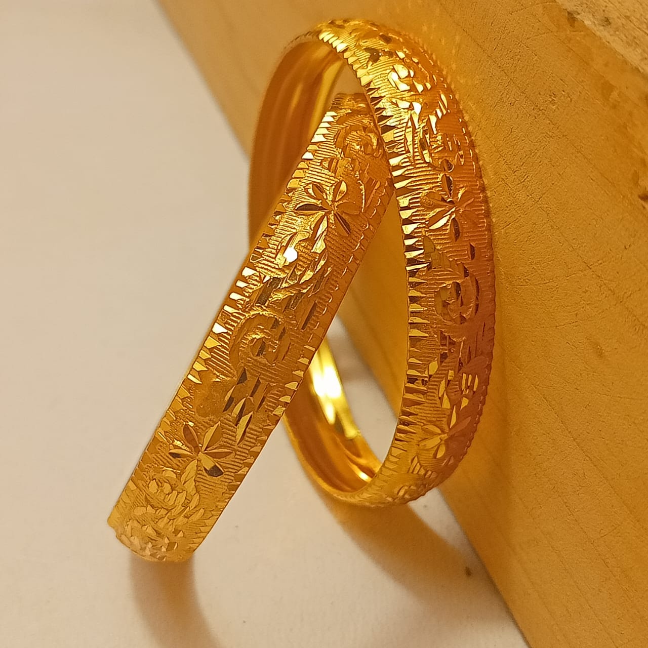 Gold Plated Bangles 2 Pcs | CODE GP-10