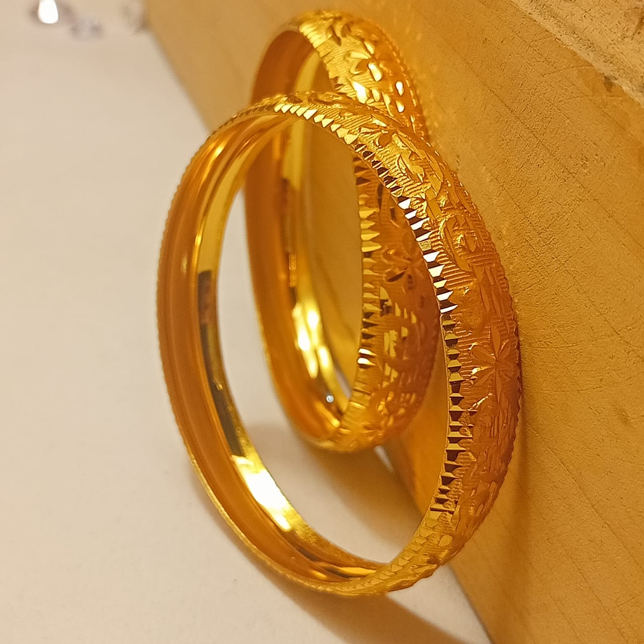 Gold Plated Bangles 2 Pcs | CODE GP-10