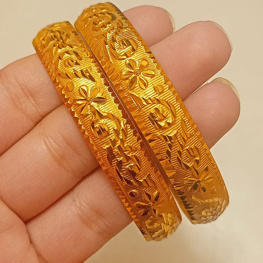 Gold Plated Bangles 2 Pcs | CODE GP-10