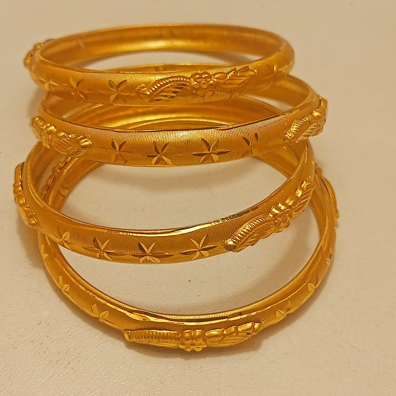 Gold Plated Bangles 4 Pcs | CODE GP-11