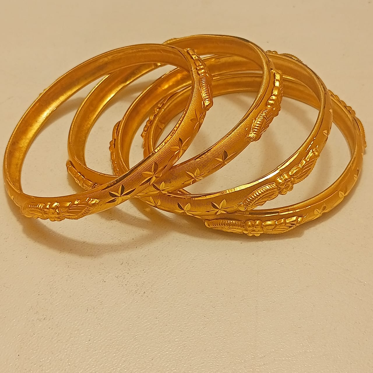 Gold Plated Bangles 4 Pcs | CODE GP-11