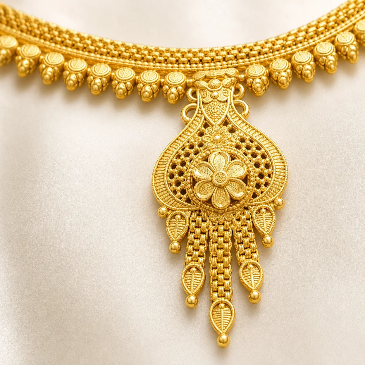 Gold Platted Necklace Set | Necklace + Earring | NS-10