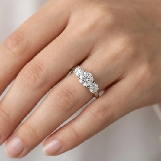 Moissanite Dimond Ring VVS1 Lab Diamond Ring for Women