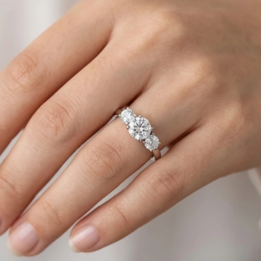 Moissanite Dimond Ring VVS1 Lab Diamond Ring for Women